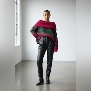 Kenzo Paris Off-Shoulder Chunky Knit Sweater